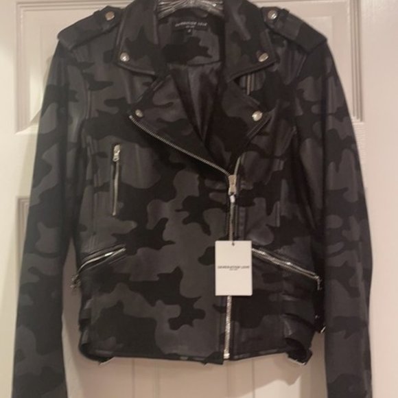 NWT Generation Love Leather Camo Jacket - Picture 1 of 14